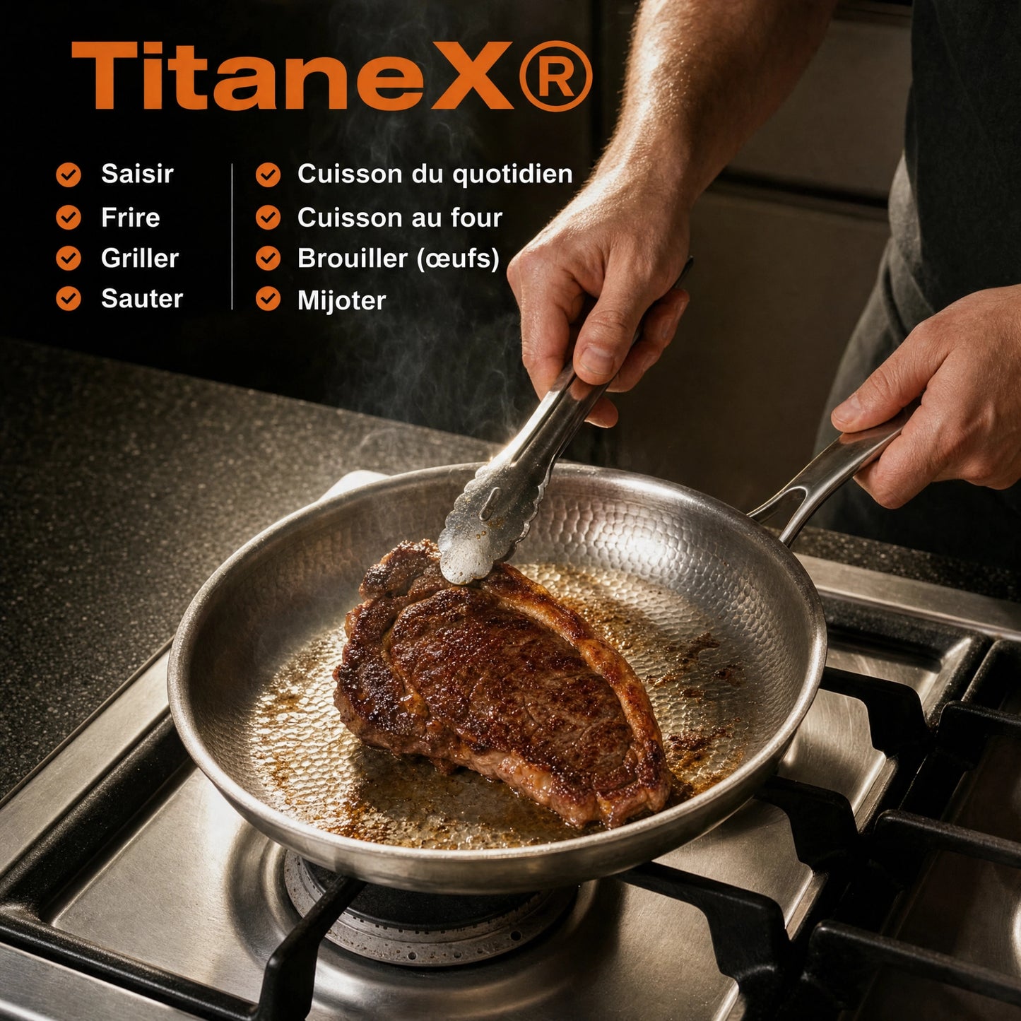 TitaneX® – Poêle antiadhérente titane