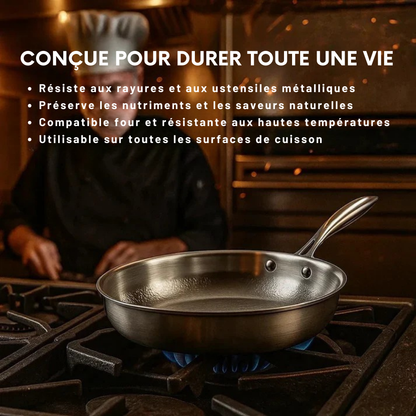 TitaneX® – Poêle en titane pur, antiadhérente