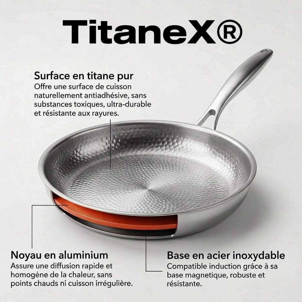 TitaneX® – Poêle antiadhérente titane